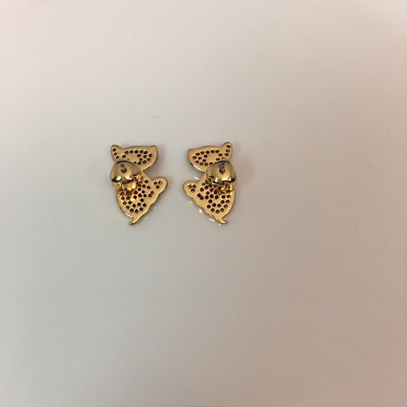 💛NWT KATE SPADE/GOLD MILO DOG EARRINGS W ZIRCONIA - Picture 8 of 15